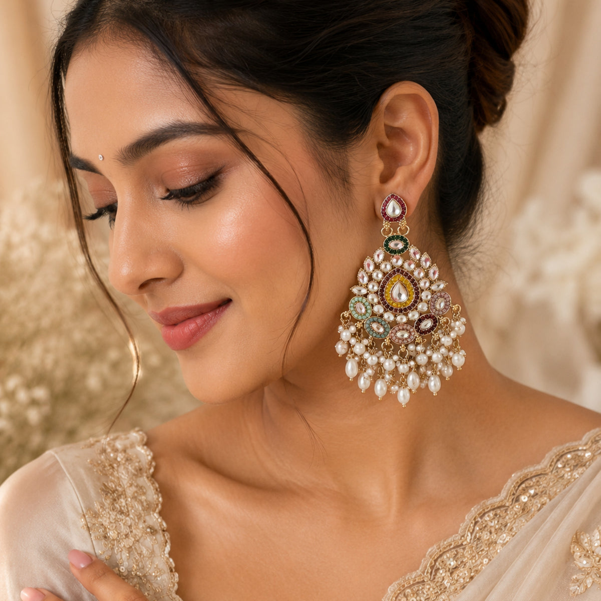 Multicolor Chandbali