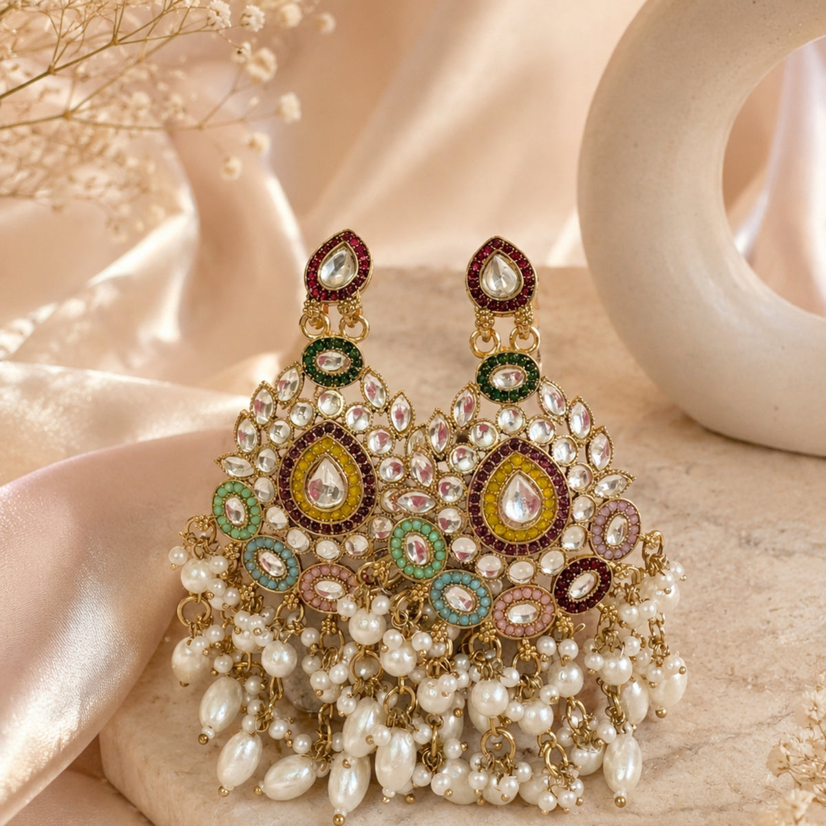 Multicolor Chandbali