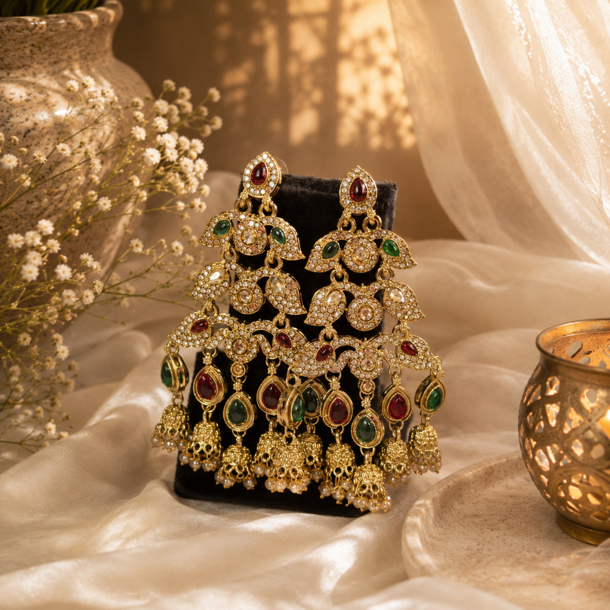 Zohra Pastel Jhumka Earrings