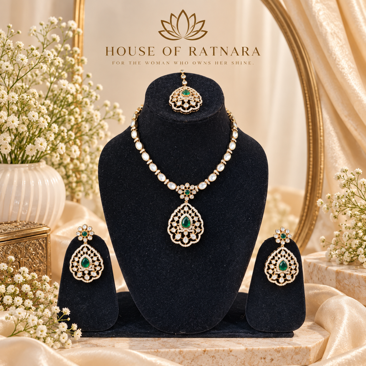 Emerald Noor Necklace Set