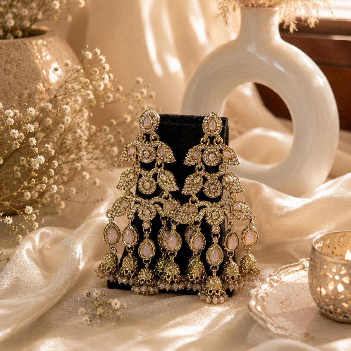Zohra Pastel Jhumka Earrings