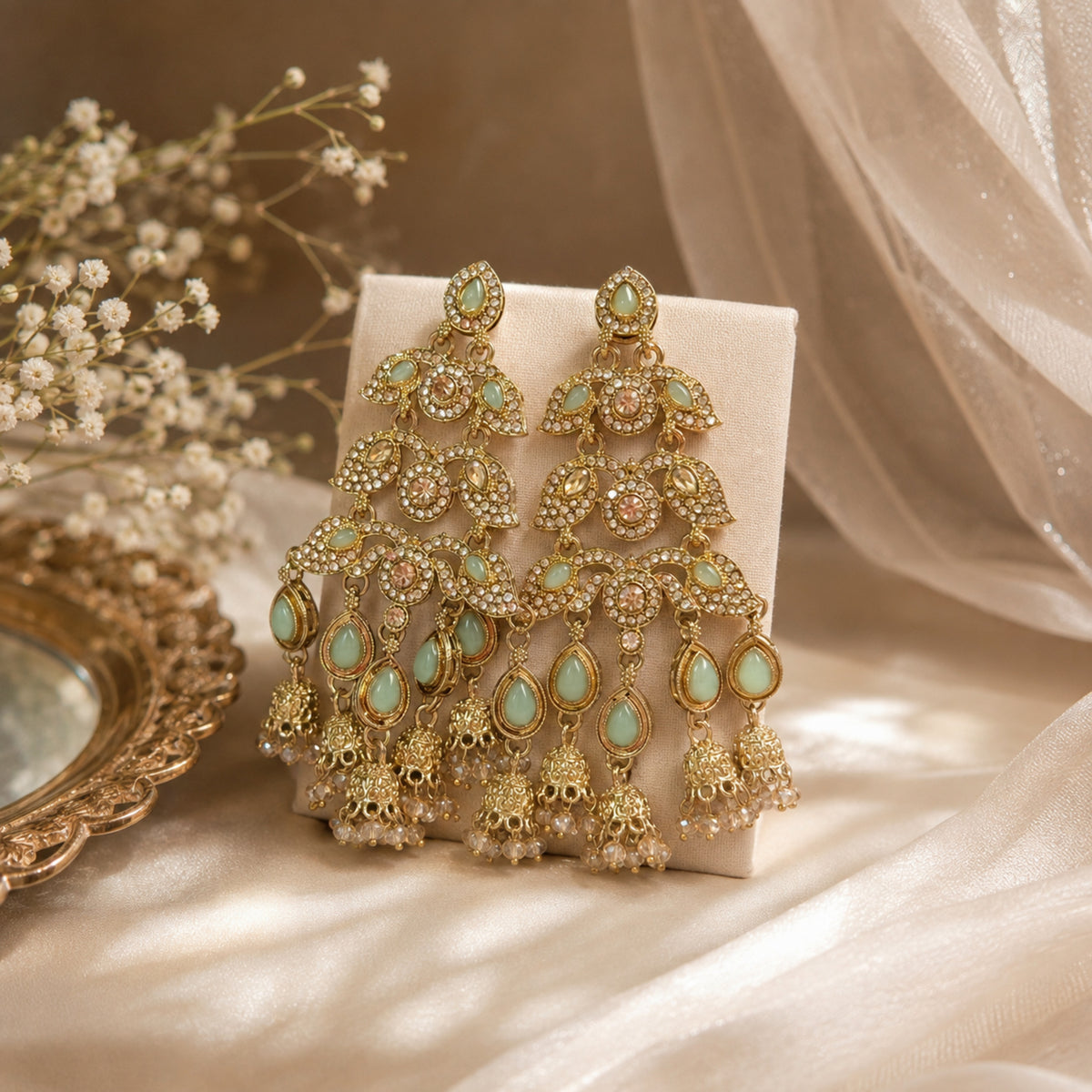 Zohra Pastel Jhumka Earrings