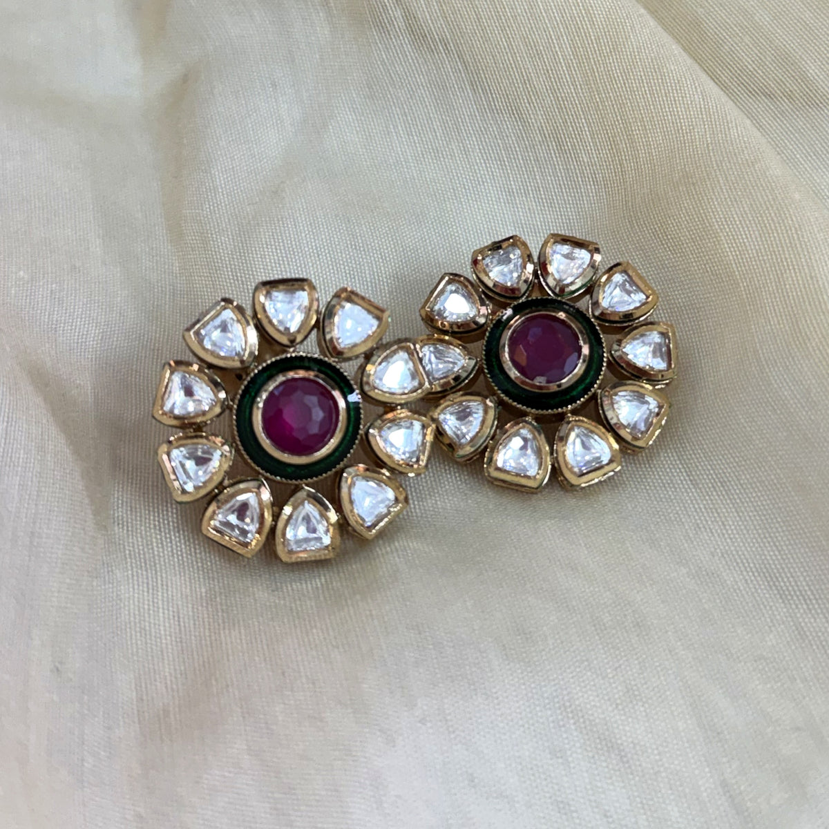 Rani Kundan Studs