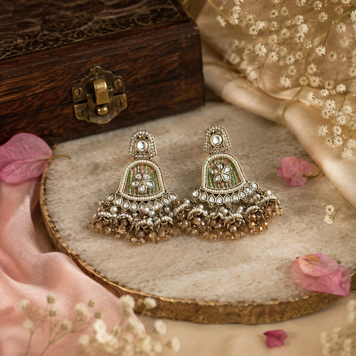 Kundan Jhumka Earrings