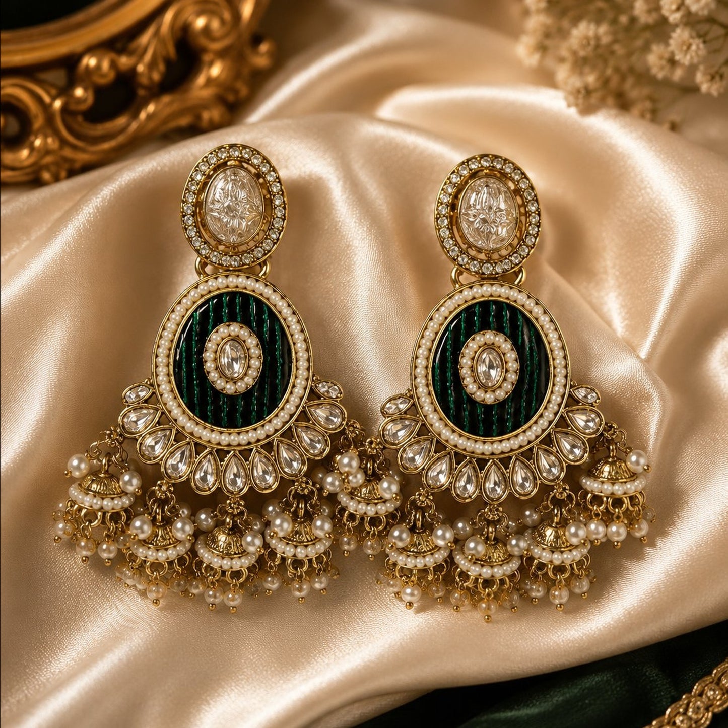 Shahi Zumur Chandbali Earrings