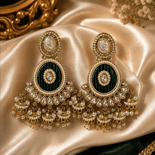 Shahi Zumur Chandbali Earrings